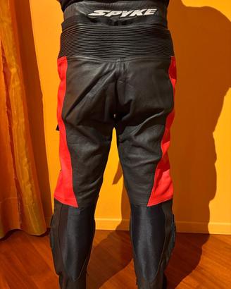 PANTALONI MOTO PISTA SPIKE TG 46 PELLE NUOVI