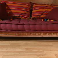 Divano indiano in, legno di acacia 3 posti