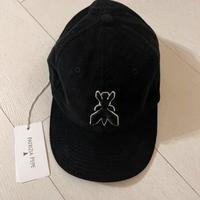 Cappello con visiera nero in cotone Patrizia Pepe