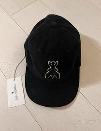 Cappello con visiera nero in cotone Patrizia Pepe