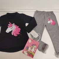 completo bambiba unicorno 3 anni 