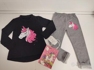 completo bambiba unicorno 3 anni 