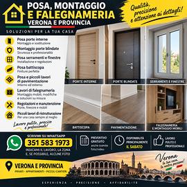 Posa porte interne ,serramenti e falegnameria- VR