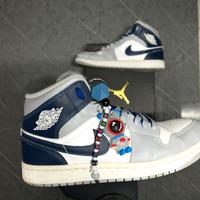 Nike Air Jordan 1 Mid Blue/White-Taglia 43-Ottime🔥