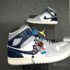Nike Air Jordan 1 Mid Blue/White-Taglia 43-Ottime🔥