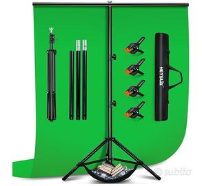 Sfondo Verde con Supporto – Telo Fotografico 2 x 3