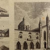 stampa antica di Como rarissima xilografia 