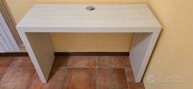 CONSOLLE SCRIVANIA IN LEGNO COLORE BIANCO NUOVA