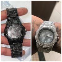 orologio nuovo quarzo inox diamanti  