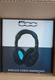 CUFFIA BLUETOOTH STEREO CON MICROFONO FIAT 500 BLU