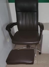 poltrona ufficio reclinabile poggiapiedi estraibil