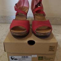 Sandali rossi da donna con tacco