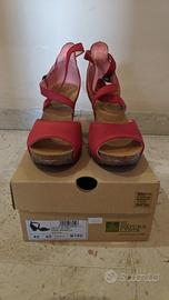 Sandali rossi da donna con tacco