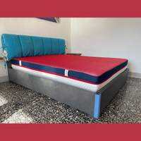 Letto contenitore matrimoniale + materasso + copri