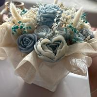 Bouquet fiori di cera di oliva handmade