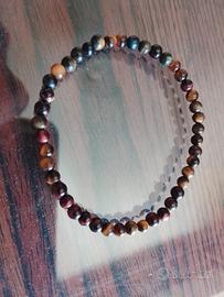 Bracciale con elastico Occhio di tigre 
