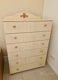 Cassettiera bambini in legno 