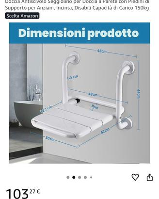 Sedile ribaltabile doccia anziani e disabili