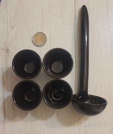 Set di bicchierini e mestolo per il sake