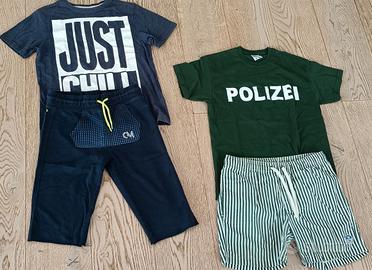 set t shirt e shorts bambino  8 anni