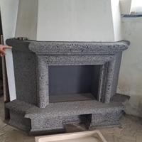 Camino in pietra di pernice realizzato a mano