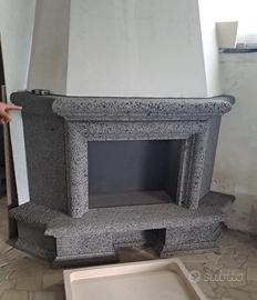 Camino in pietra di pernice realizzato a mano