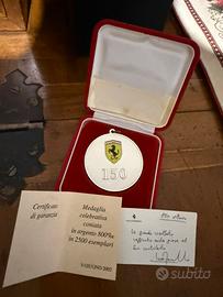 Medaglie ferrari in argento serie limitata