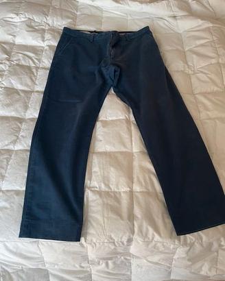 Pantalone uomo cotone blu Mango