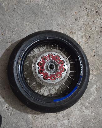 Cerchio Anteriore Motard Excel Gomma e Disco Nuovi