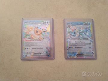 eviee e vaporeon evoluzioni prismatiche