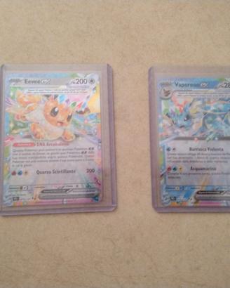 eviee e vaporeon evoluzioni prismatiche
