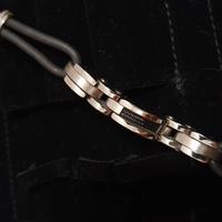 Bracciale uomo acciaio e caucciù