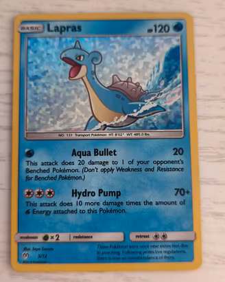 collezione Pokemon Lapras 5/12