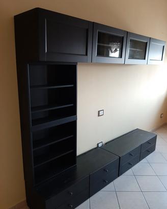 Parete attrezzata IKEA BESTÅ Marrone /Nero