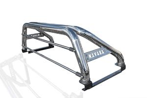 Nissan Navara D40 Roll bar inox con protez.cabina