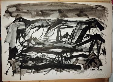 Dipinto "Ghiacciai" Giuseppe Grosso 1961
