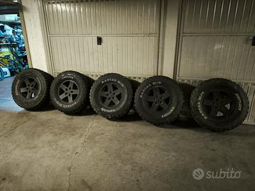  5 gomme 35 + 5 cerchi 17 neri Wrangler jk