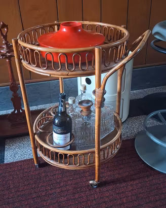 carrello bar bambù 1960
