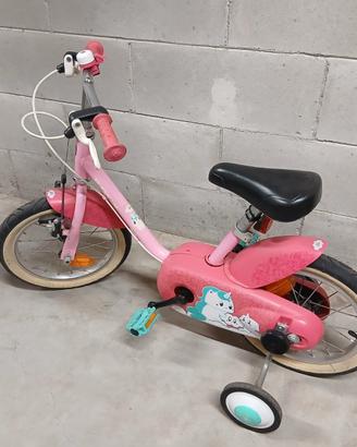 Bici bambina con rotelle