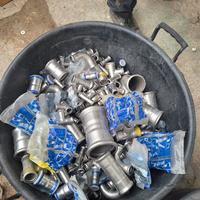 raccordi idraulica acciaio inox nuovi 