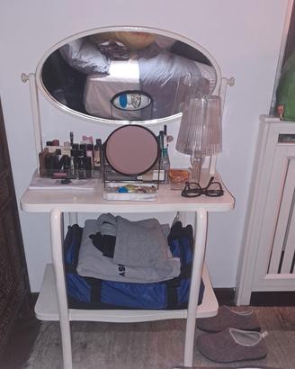 toeletta vintage con sgabello 