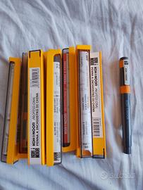 lotto  intero penne porta penne compassi e altli