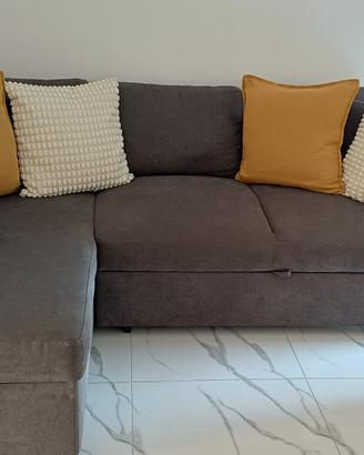 🛋️ DIVANO LETTO ANGOLARE LIBERTY – DARK GREY