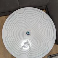 Tavolino design moderno in vetro e legno
