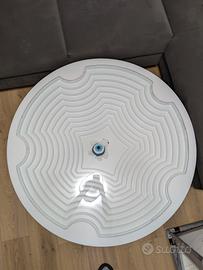 Tavolino design moderno in vetro e legno
