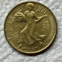Moneta 200 Lire italiane 1981 Giornata FAO