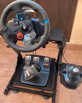 Volante, pedaliera, cambio e supporto Playstation