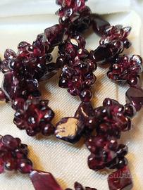 collana di granato vintage 