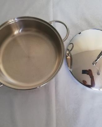 Tegame Barazzoni acciaio inox con coperchio diam. 
