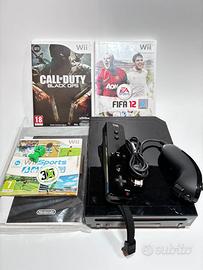 Nintendo Wii Black – Bundle Completo con 3 Giochi